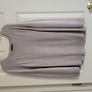 H by Halston med sweater with cape arms and back in a neutral taupe.